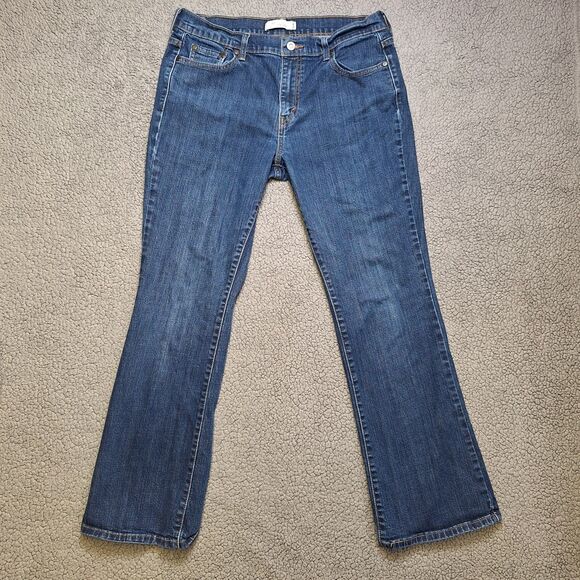 Levis 515 Jeans Women's Size 14 Medium (35x30) Bootcut Denim Blue Work - Picture 1 of 13